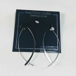 Sterling Silver Threader Style Drop Earrings 2.2" NWT